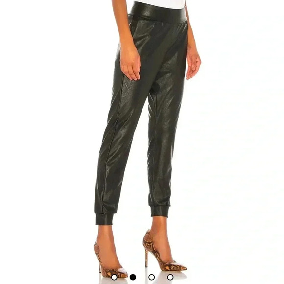 Faux leather commando joggers - Picture 2 of 4